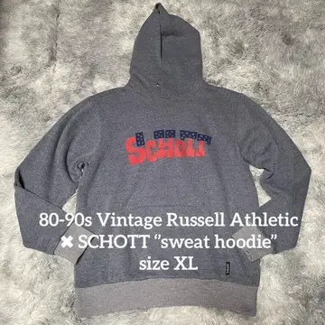 80-90s RUSSELL Schott 콜라보 맨투맨 후드티 XL