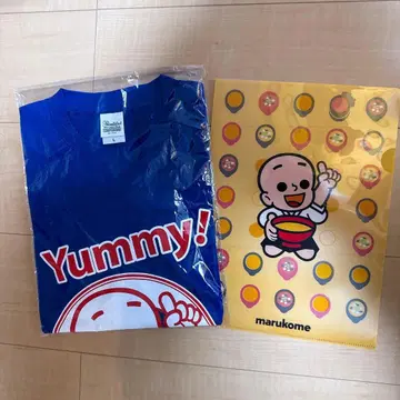 마르코메 T셔츠 반팔 블루 파란색 클리어 파일 yummy 마르코메군