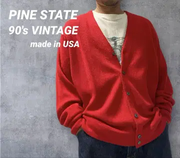 90's vintage USA제 'PINE STATE' 아크릴 스웨터 L