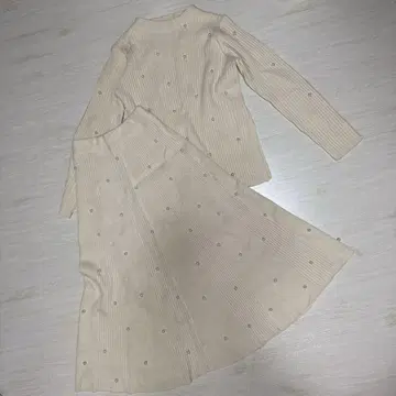 리브 니트 펄 셋업 상하의