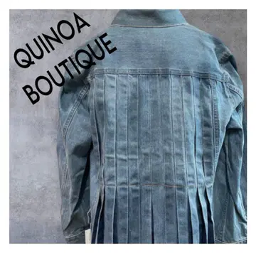 새상품 [ QUINOA BOUTIQUE ] 백 플리츠 G 데님 자켓