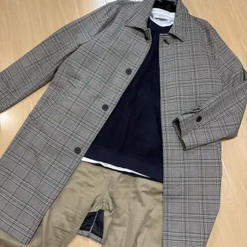 H&M 체크 스텐카라 코트