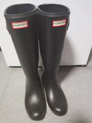 HUNTER 블랙 롱 부츠