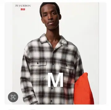 유니클로 JW ANDERSON 브러쉬드 코튼 오버 사이즈 셔츠 M