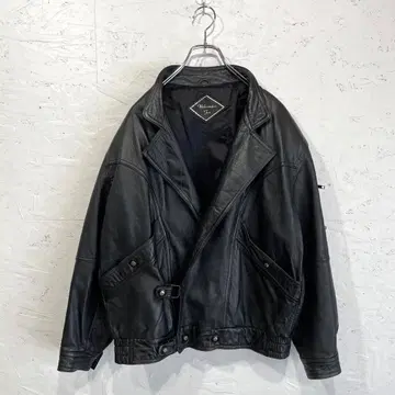 구제 의류 80s 90s 빈티지 변형 디자인 가죽 자켓 블루종