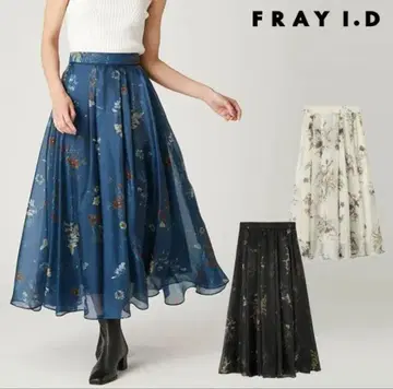 FRAY I.D (프레이 아이디) 보타니컬 프린트 시어 턱 스커트