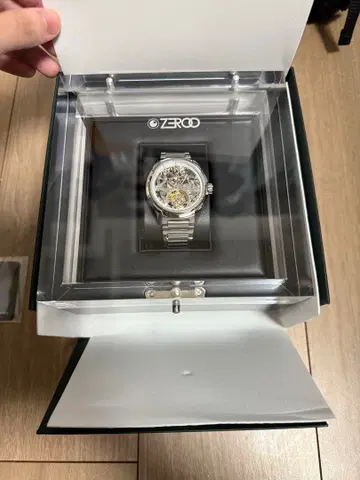 ZEROO 자동 와인딩 시계 투명 케이스 포함