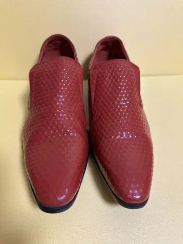 Pavers (잉글랜드) 남성용 레드 가죽 슬립온 슈즈 26cm