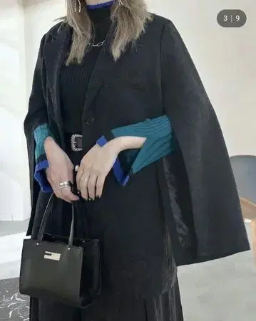 HARE 빈티지 소매 트임 빅 테일러드 자켓 블랙