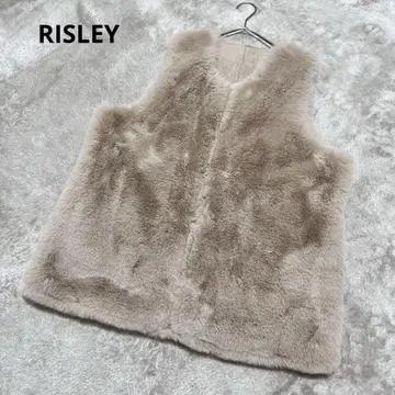 새상품 Risley 리즈레이 퍼 리버서블 베스트 베이지