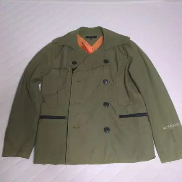 올리브색 더블 브레스트 P 코트 Tommy Hilfiger