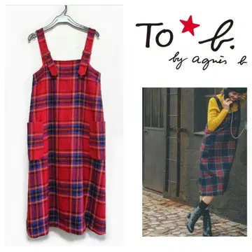 To b. by agnes b. ROBE 타탄 체크 오버롤 스커트