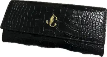 JIMMY CHOO 블랙 악어가죽 장지갑