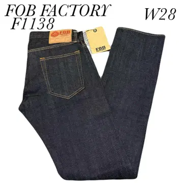 FOB FACTORY F1138 스트레치 청바지 W28 데님 일본제