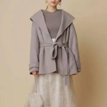 Mystrada 케이프 컬러 숏코트