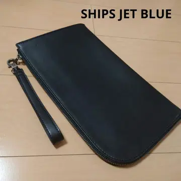 SHIPS 클러치백 블랙 인조 가죽