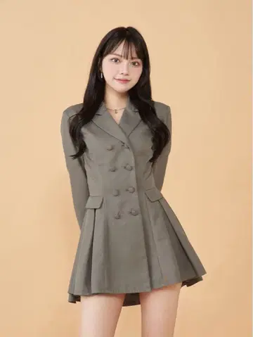 다리치 백 컨셔스 자켓 미니 원피스