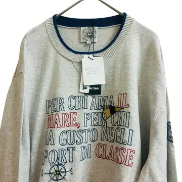 [ 미사용 새상품 택 포함 ] 시나코바 크루넥 스웨터 면 캐시미어 그레이