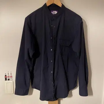 THE NORTH FACE 퍼플 라벨 네이비 밴드 카라 셔츠