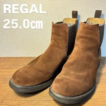 [ 새상품급 ] REGAL 사이드 고어 부츠 25.0cm 스웨이드 브라운