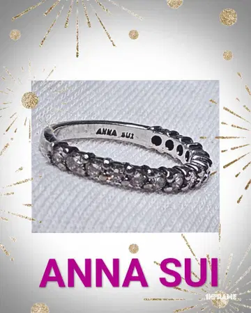 ANNASUI 안나수이 실버 반지 큐빅 클리어 7호 925