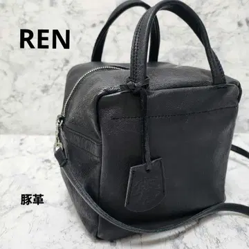 REN TOKYO JAPAN 스퀘어 가죽 핸드백 돈피 2WAY