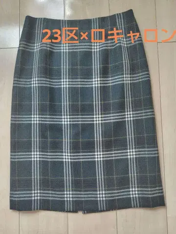 23구 LOCHCARRON 체크 무늬 타이트 스커트 38