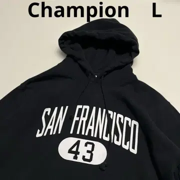 Champion 챔피온 후드티 칼리지 후드티 L 블랙 속기모