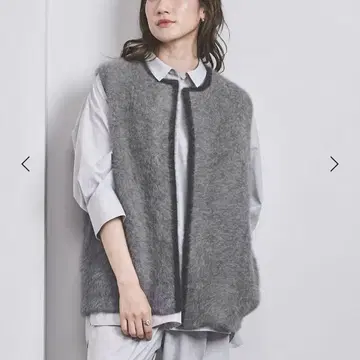 UNITED ARROWS 폭스 캐시미어 니트 베스트