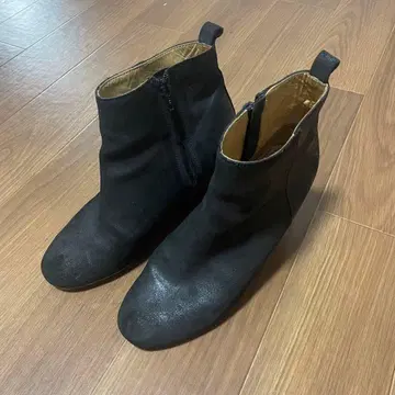 블랙 웨지힐 숏부츠