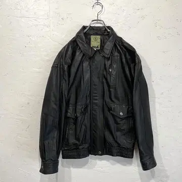 구제 90's 빈티지 A-2형 가죽 자켓 빅 실루엣 블루종