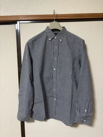 BEAMS PLUS 버튼다운 깅엄 체크 셔츠