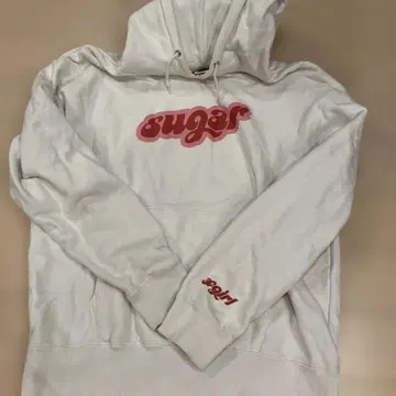 sugar 로고 화이트 후드티