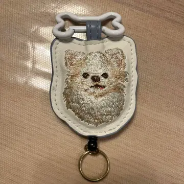 [ 미사용 ] 개 키 낚시릴 참 치와와 자수 키링