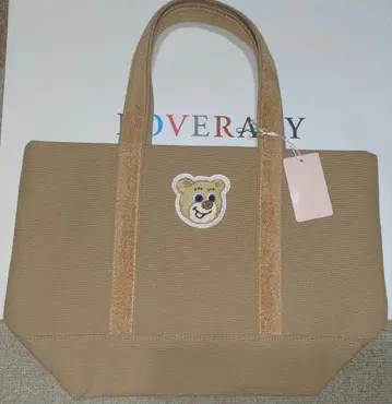 익일 배송 페이 라브라리 올드 테디 와펜 토트백 베이지