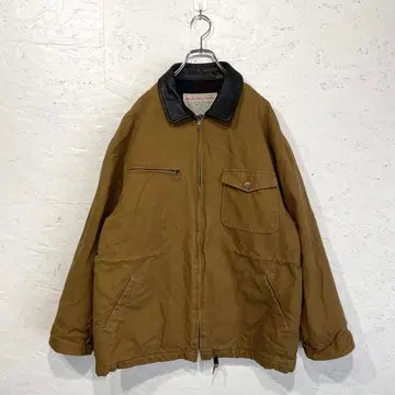 구제 의류 80s 90s 빈티지 옷깃 가죽 헌팅 재킷 블루종