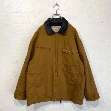 구제 의류 80s 90s 빈티지 옷깃 가죽 헌팅 재킷 블루종