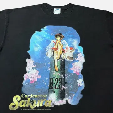 [ L ] 카드캡터 사쿠라 애니메이션 T셔츠 구제 의류