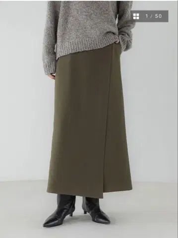 crewre 울 라이크라 랩 롱 스커트 size2