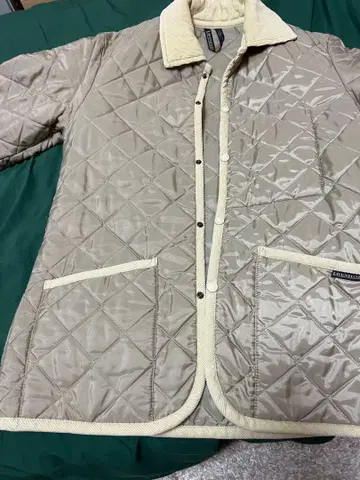 라벤햄 베이지 퀼팅 자켓 코듀로이 옷깃