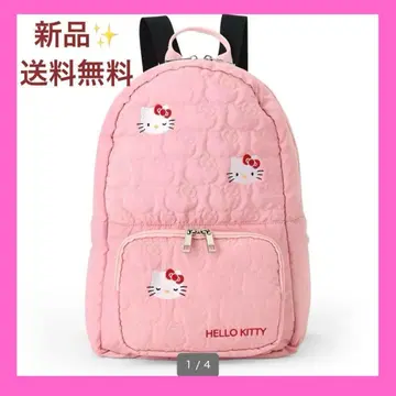 키티 퀼팅 백팩 핑크 경량 대용량 귀여운