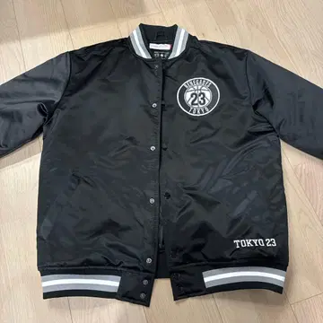 Mitchell & Ness 바시티 자켓 블랙 TOKYO 23