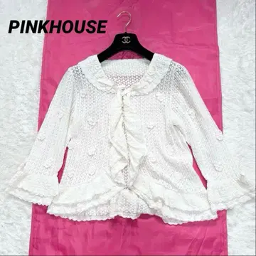 [새상품급] 핑크하우스 플라워 모티브 가디건 가디건 꽃무늬