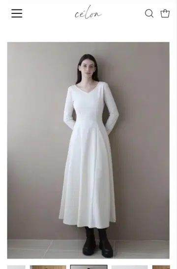 maison celon v silhouette dress