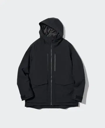 유니클로 하이브리드 다운 파카 블랙 XL