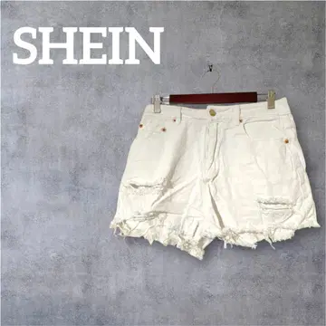 새상품급 SHEIN 화이트 데미지 가공 숏팬츠 30