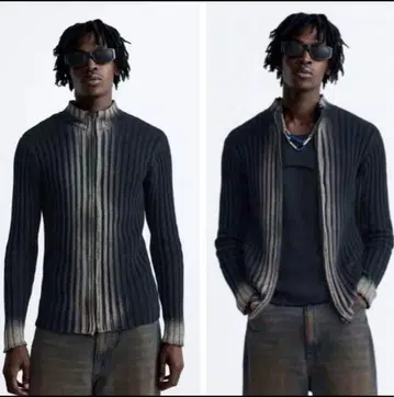 한정품 ZARA 베를린 에디션 집업 드라이버즈 니트 M