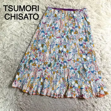 TSUMORI CHISATO 올 패턴 플레어 스커트