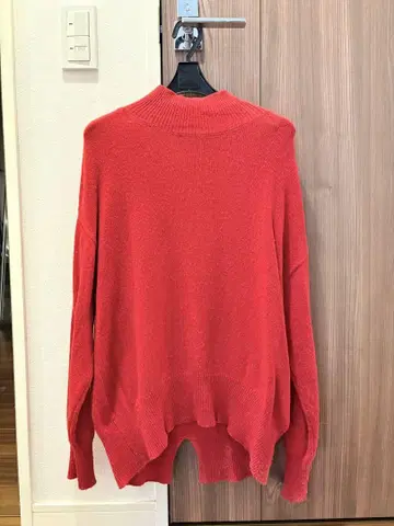 [ B.C STOK 베이세이 스톡 ] 보틀넥 니트 빨간색 베이크루즈