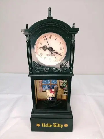 레어! 헬로키티 옛날 시계 파트 2 괘종시계 그린